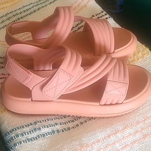 Rouge platform sandals, rose pink, mauve